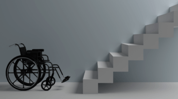 инвалидное кресло, лестница, сложности