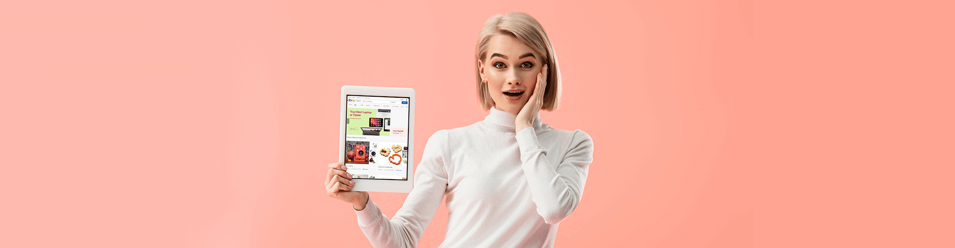 eBay, выгодные покупки, планшет, девушка, блондинка