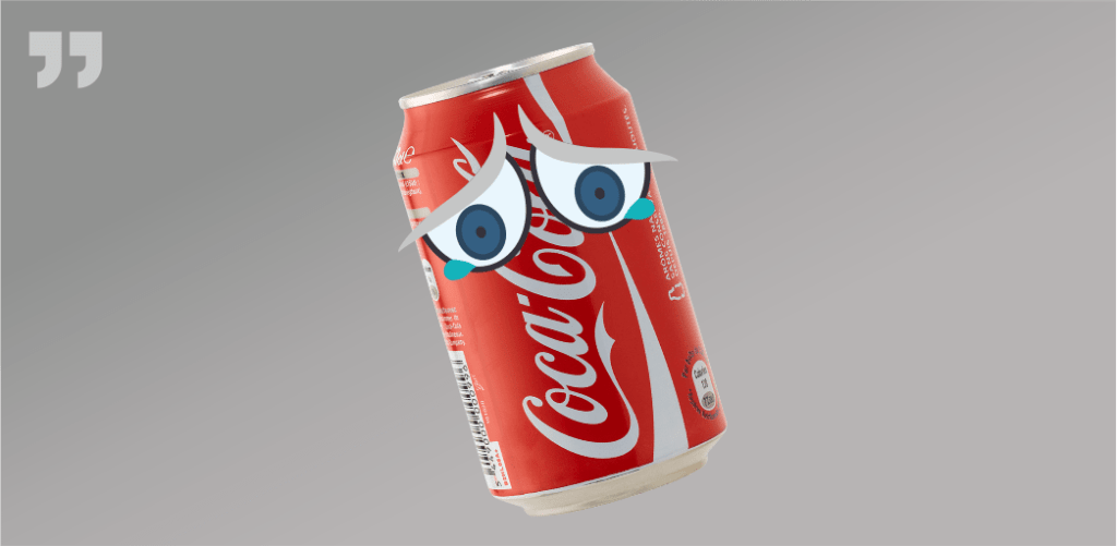 грустная бутылочка Кока-Колы 