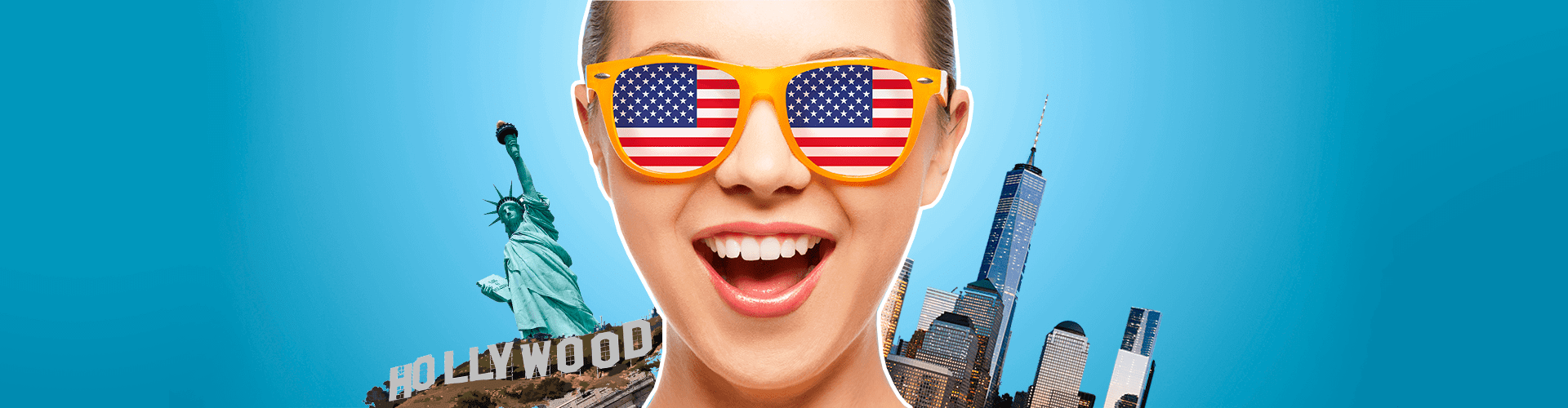 США, виза в Америку, Нью-Йорк, статуя свободы, Голливуд