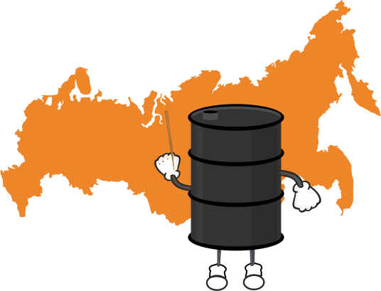 Нефть, Россия, карта
