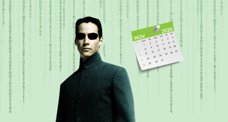 электронный ноябрь матрица календарь