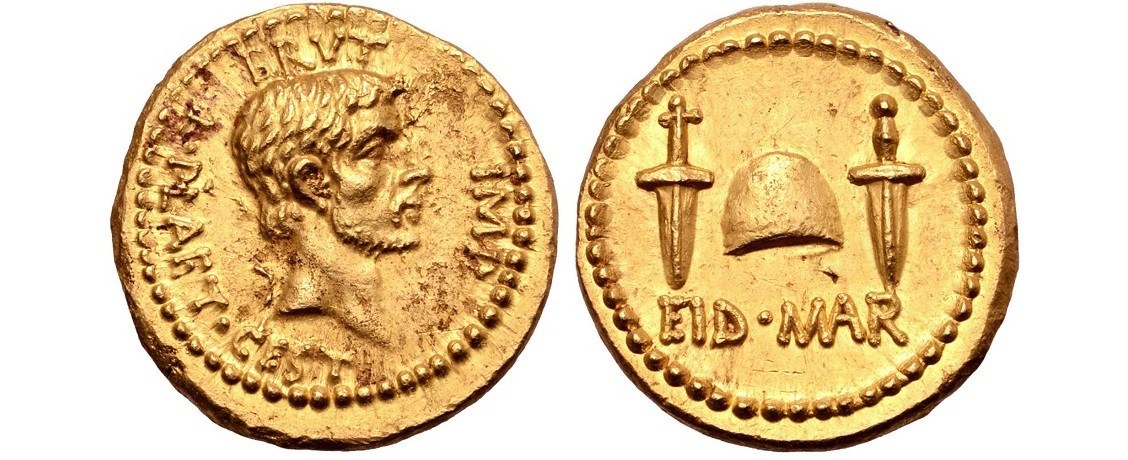 Золотую монету Брута с признанием в убийстве Цезаря продали за 3,5 млн долларов