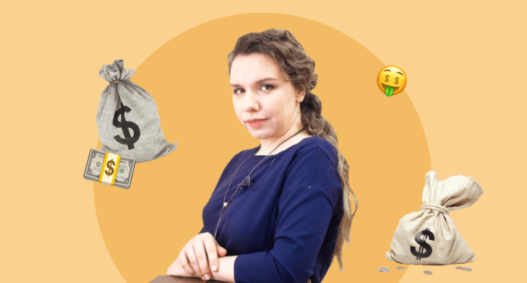 Екатерина Баева, деньги мешок денег