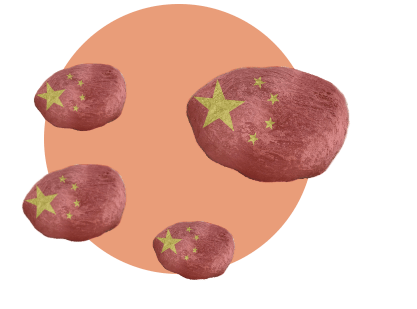 подводные камни в цветах китайского флага