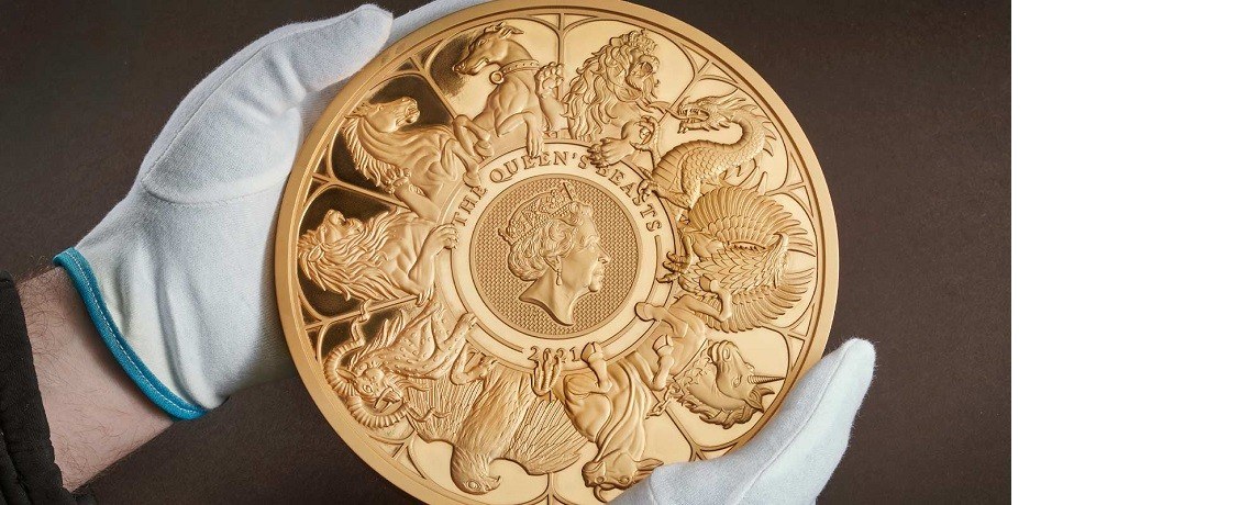 В Великобритании выпустили золотую 10-килограммовую монету