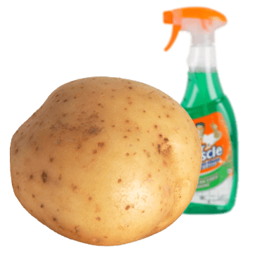 Картошка: чистим стекла