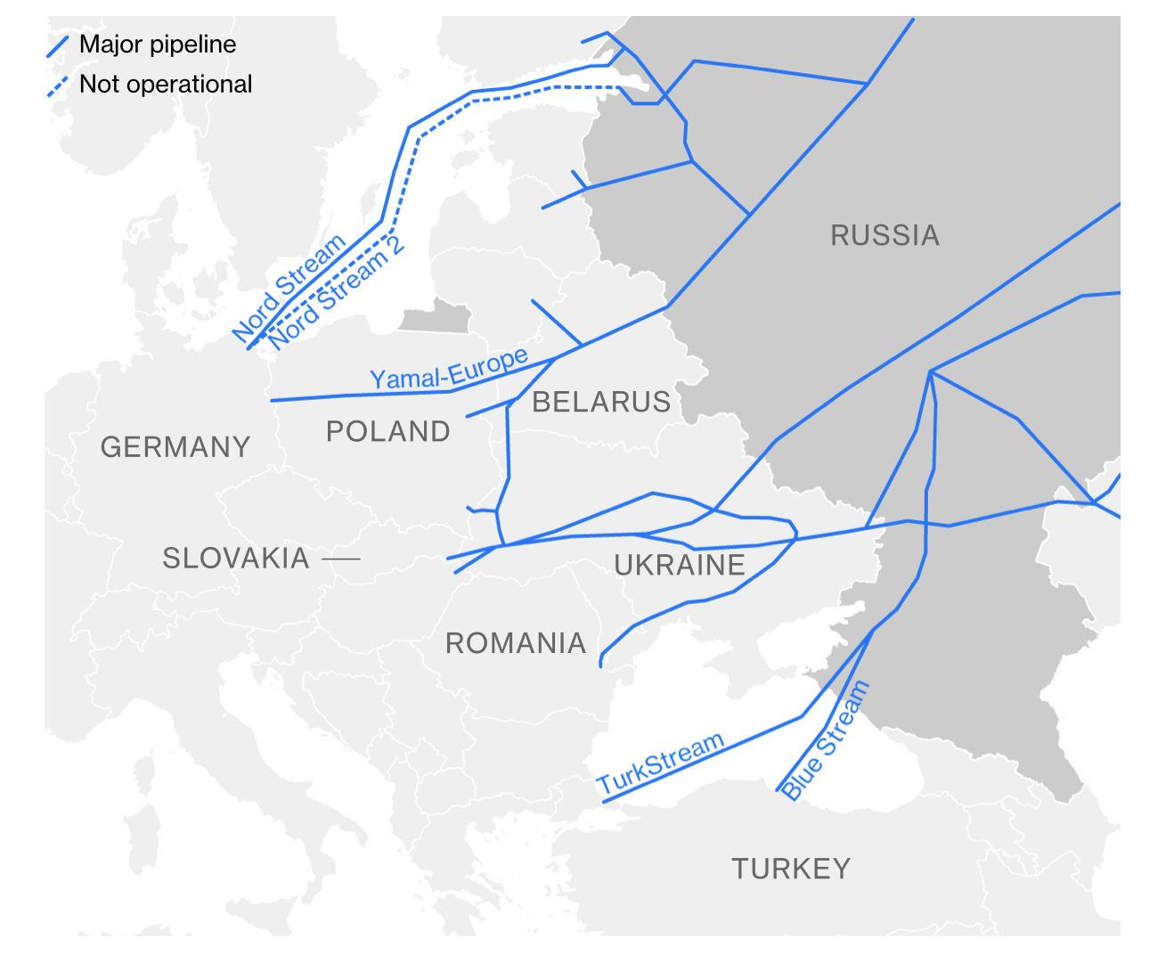 Карта газопровода через украину в европу 2022